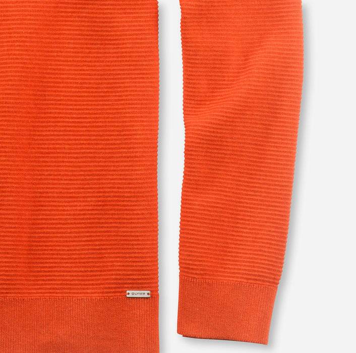 Olymp Maglione girocollo olymp arancio in cotone bio modern fit Limitato a 3 giorni