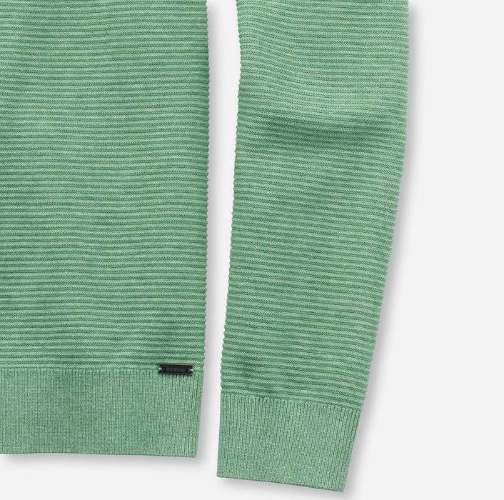 Olymp Maglione girocollo olymp verde chiaro in cotone bio modern fit Black Friday Prezzi