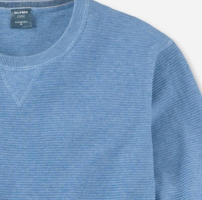 Olymp Maglione girocollo olymp celeste in cotone bio modern fit Duty-free