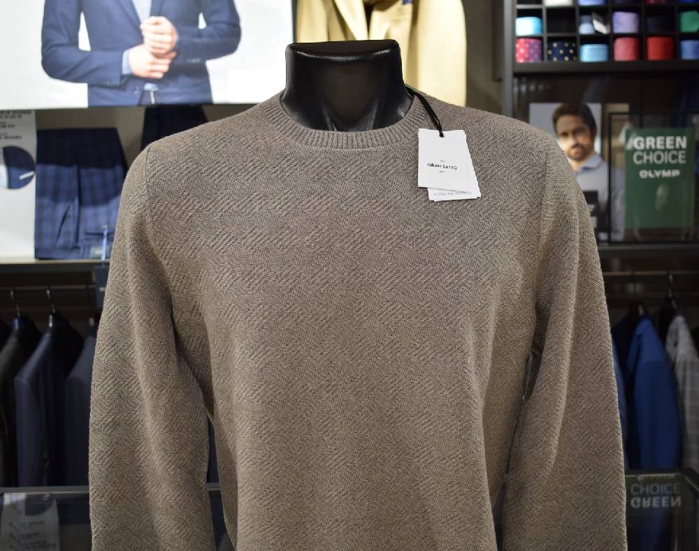 Gran Sasso Maglione girocollo gran sasso beige lana merinos extrafine Vendita