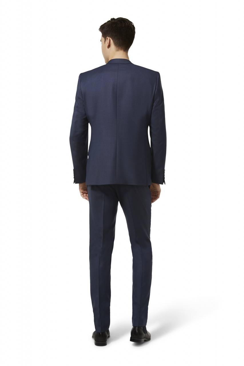 Digel Abito blu medio drop quattro corto slim fit digel in lana reda super 110's Spedizione Gratuita