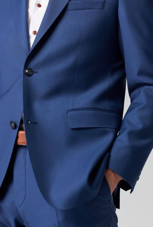 Roy Robson Abito blu marine roy robson lana stretch drop sei regular fit Fino Al -60%