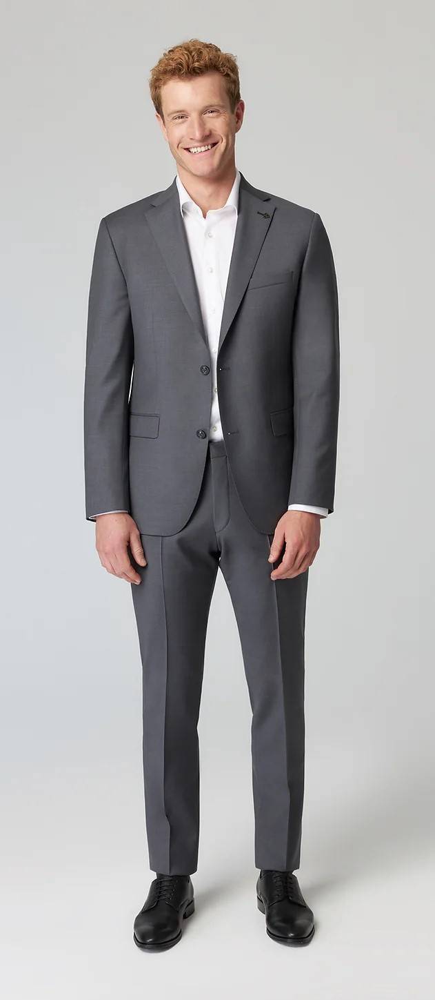 Roy Robson Abito grigio medio roy robson lana stretch drop sei regular fit