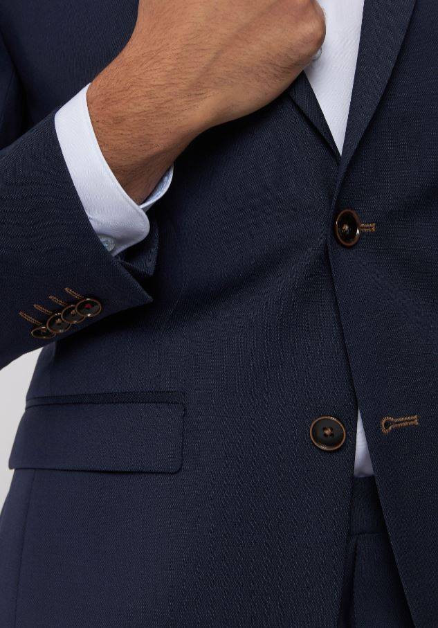 Roy Robson Abito blu roy robson slim fit in lana merlane operata Novità