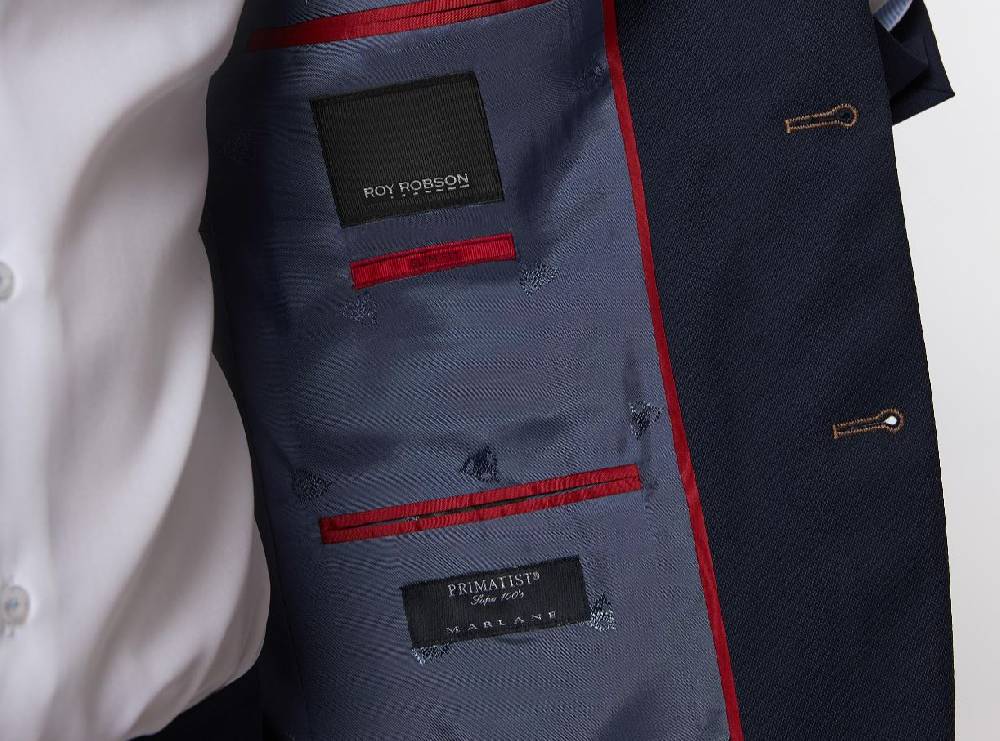 Roy Robson Abito blu roy robson slim fit in lana merlane operata Novità
