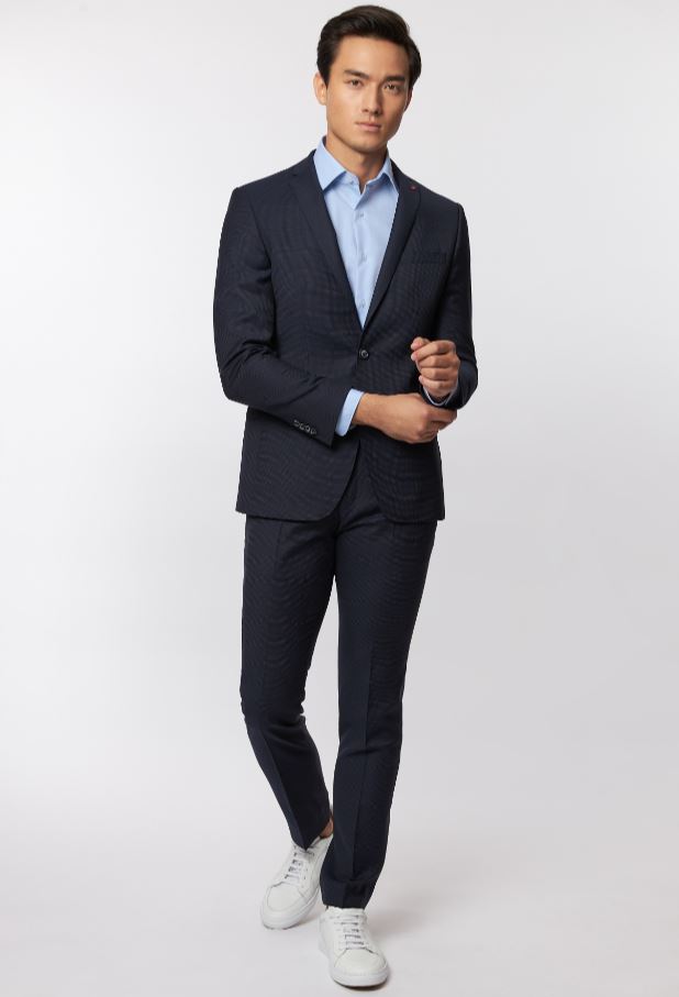 Roy Robson Abito roy robson blu micro disegno slim fit lana merlane idrorepellente Presa