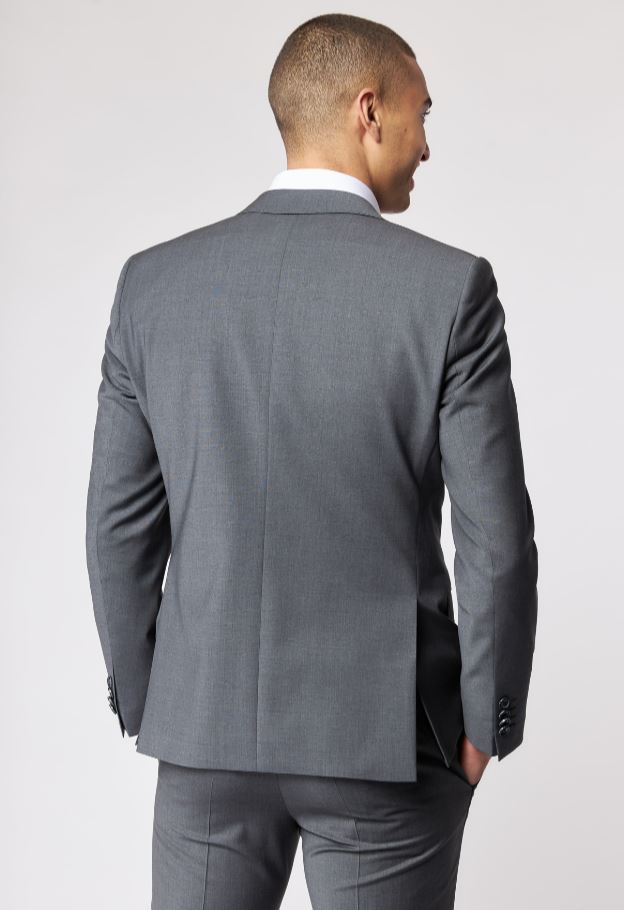 Roy Robson Abito in lana bi-stretch grigio medio roy robson con gilet Offerta