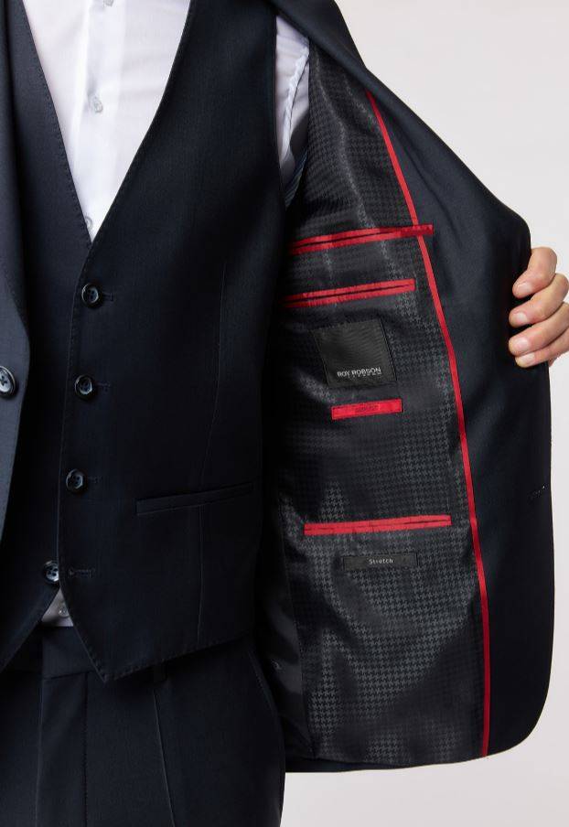 Roy Robson Abito in lana bi-stretch blu scuro roy robson con gilet Economico
