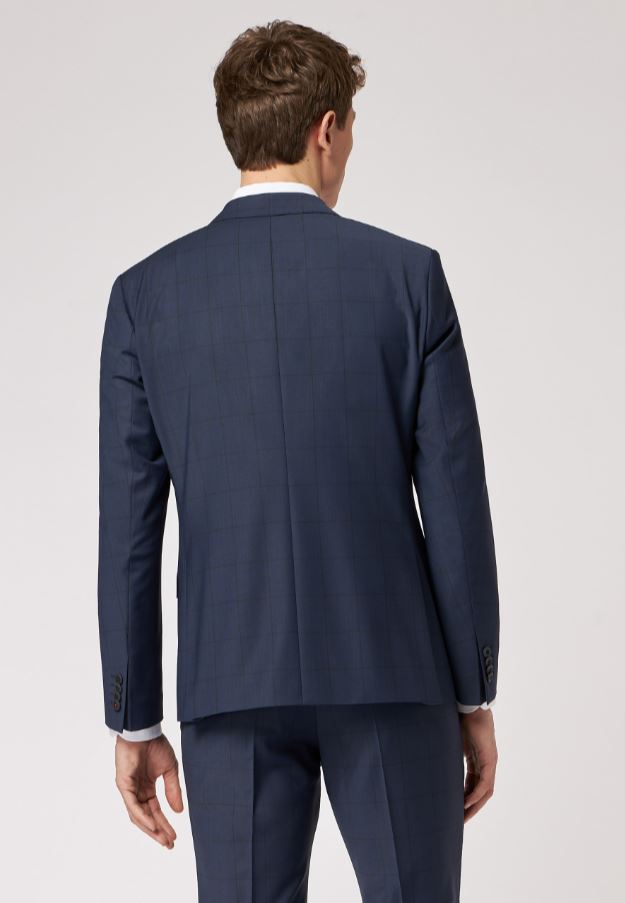 Roy Robson Abito slim fit roy robson blu a quadri lana stretch Online