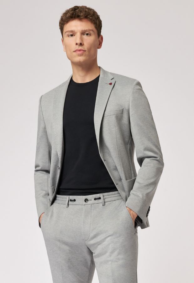 Roy Robson Abito grigio chiaro roy robson in jersey stretch Outlet