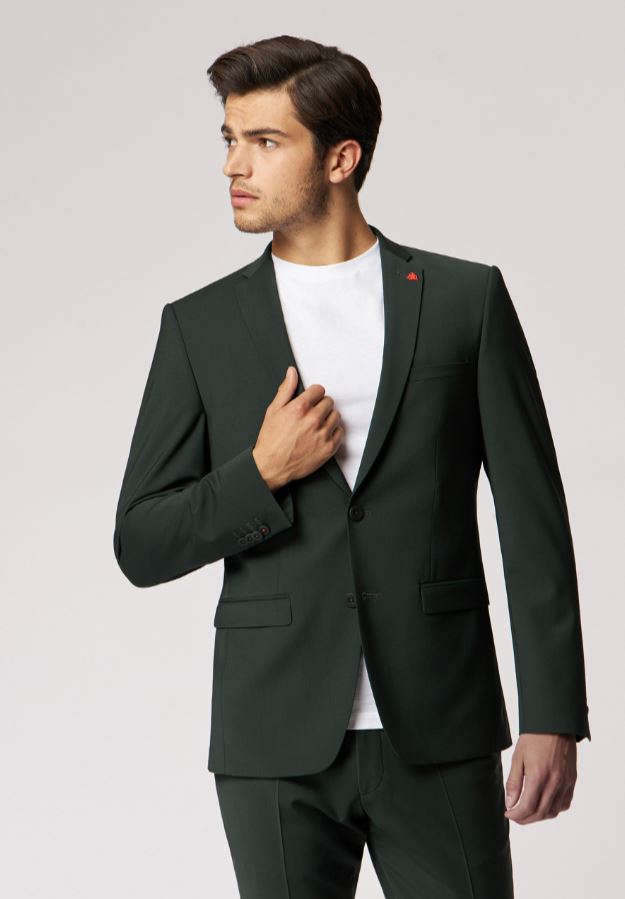 Roy Robson Abito verde scuro roy robson extra slim fit in lana stretch Saldi