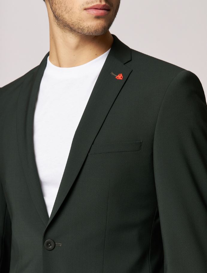 Roy Robson Abito verde scuro roy robson extra slim fit in lana stretch Saldi