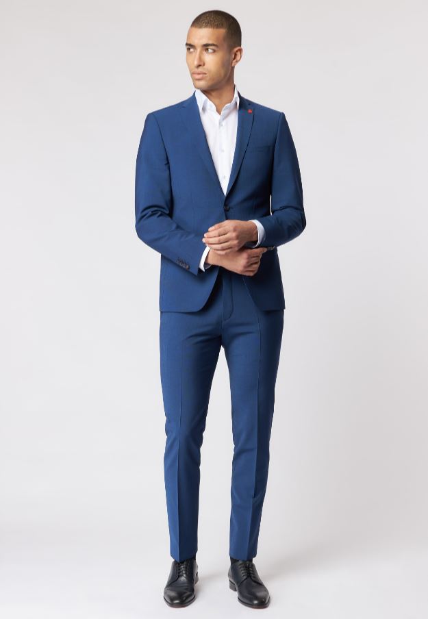 Roy Robson Abito con panciotto blu navy roy robson extra slim fit in lana bi-stretch Vendita Calda
