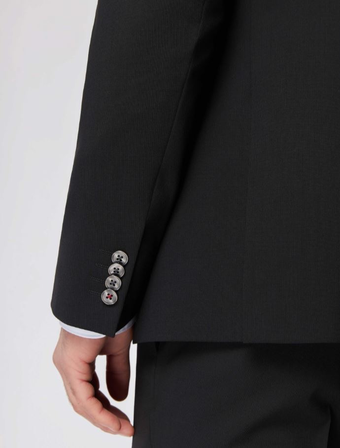 Roy Robson Abito slim fit nero roy robson lana stretch Negozio