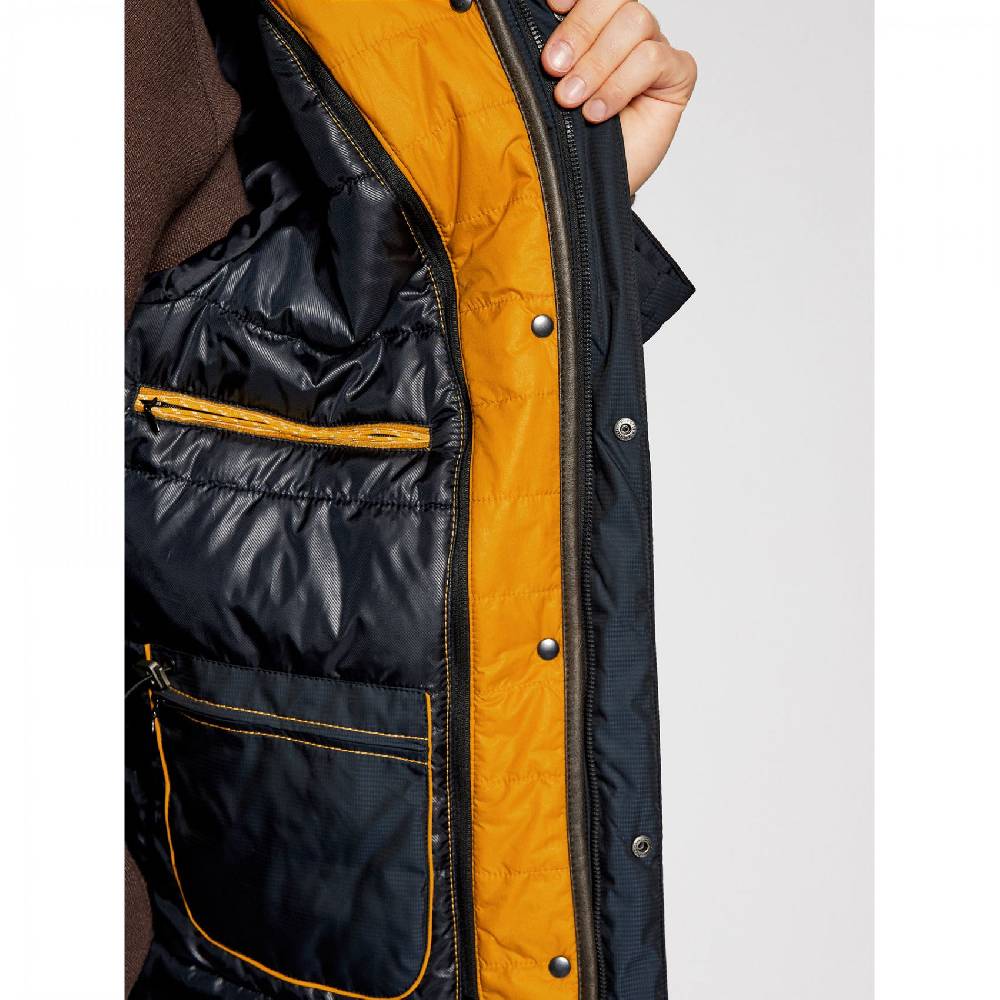Bugatti Parka blu bugatti con cappuccio staccabile modern fit Comprare a buon mercato