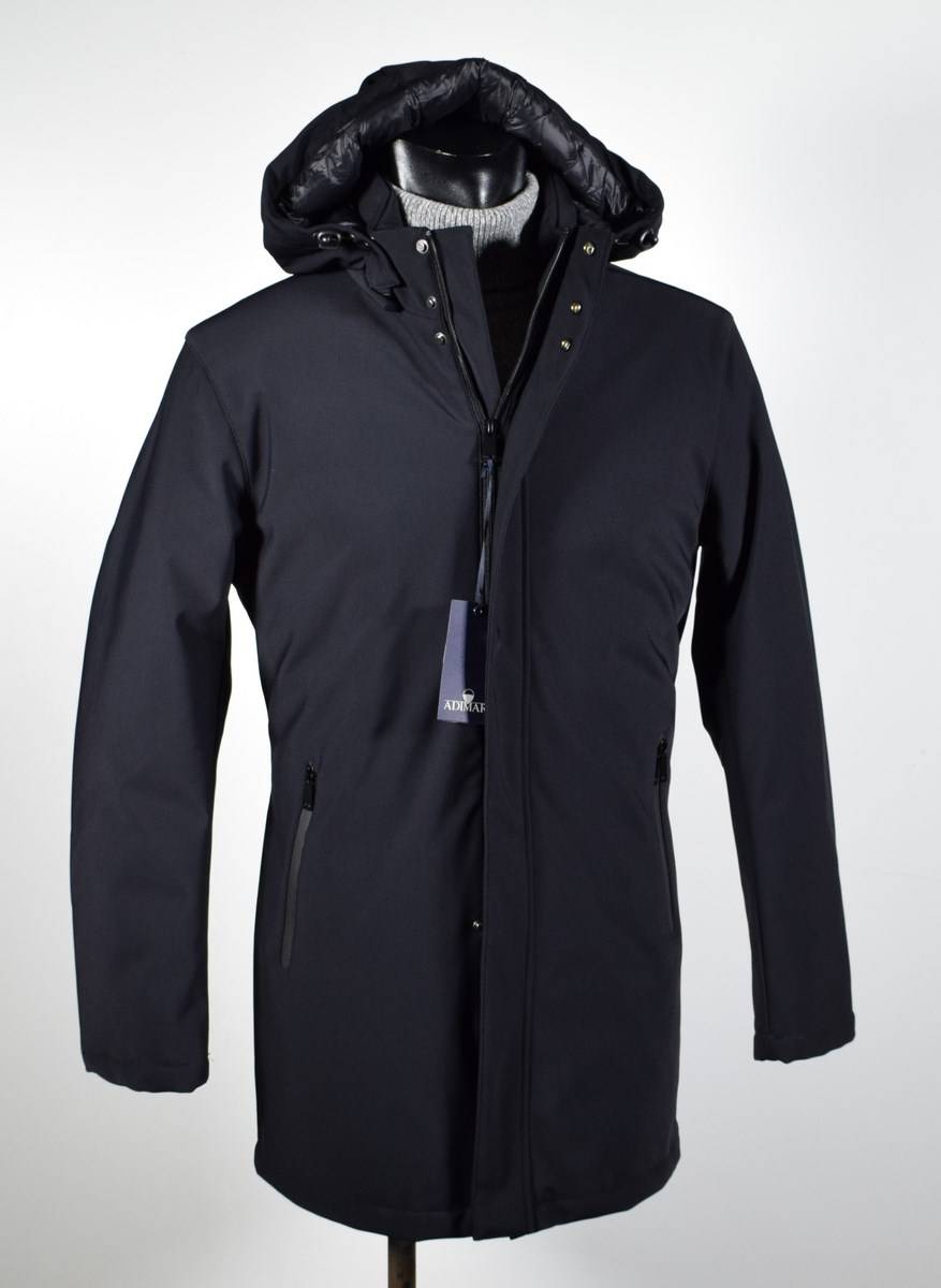 Adimari Parka adimari slim fit con cappuccio staccabile in eco piuma Vendite stagionali