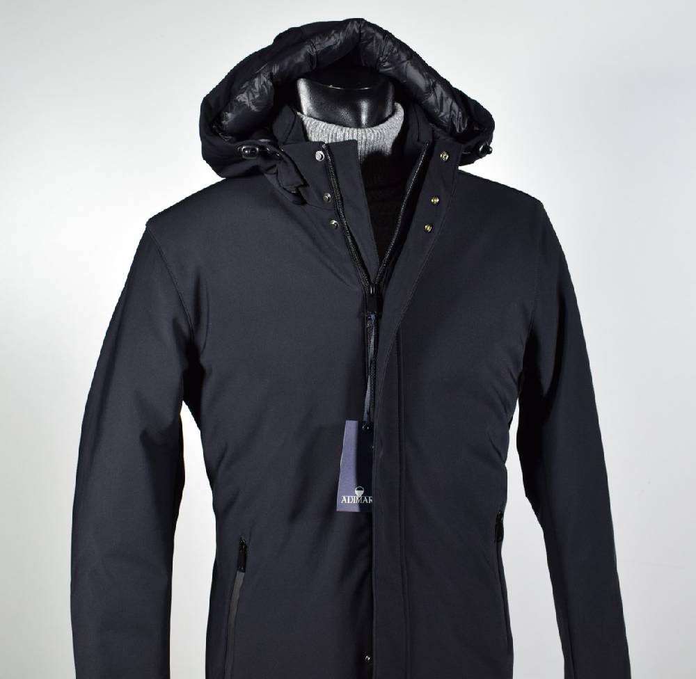 Adimari Parka adimari slim fit con cappuccio staccabile in eco piuma Vendite stagionali