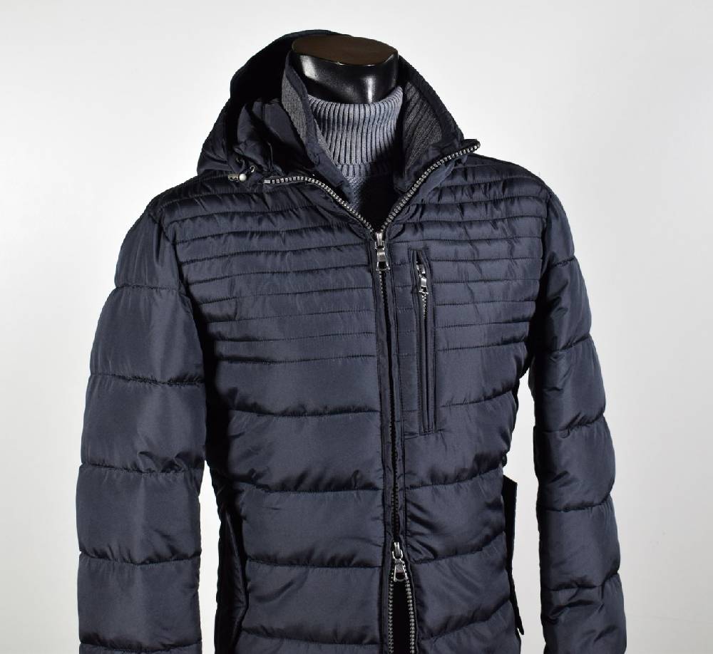 Talenti Giubbotto corto blu talenti con cappuccio staccabile regular fit Black Friday