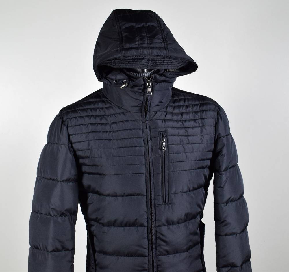 Talenti Giubbotto corto blu talenti con cappuccio staccabile regular fit Black Friday