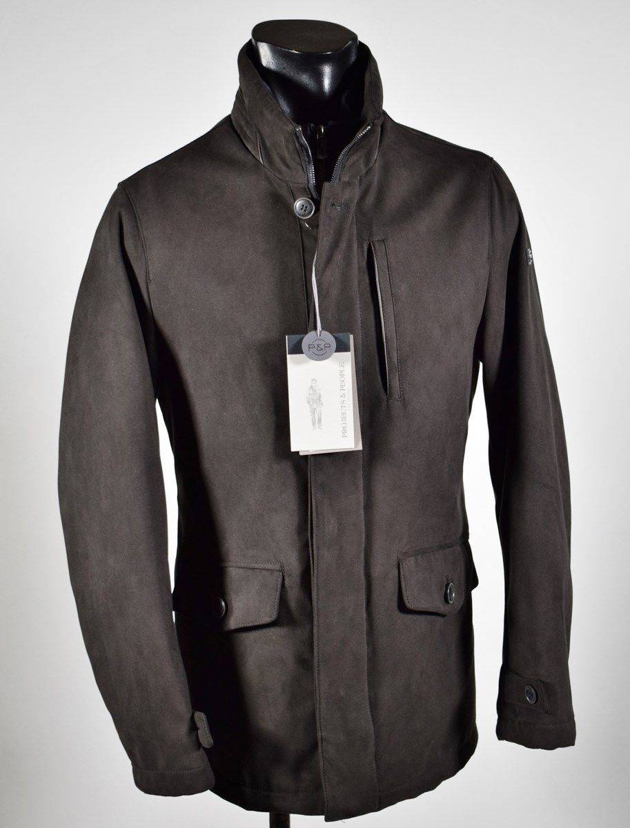 Projects & People Giaccone marrone in eco camoscio con pettorina staccabile Offerta San Valentino