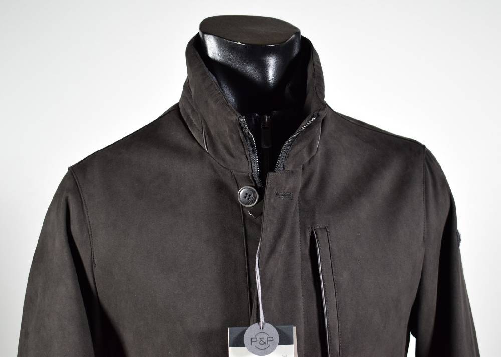 Projects & People Giaccone marrone in eco camoscio con pettorina staccabile Offerta San Valentino