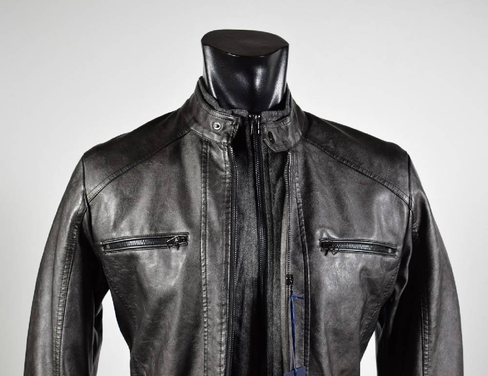 Adimari Giubbino corto a fondo dritto in eco pelle slim fit Offerta Anniversario