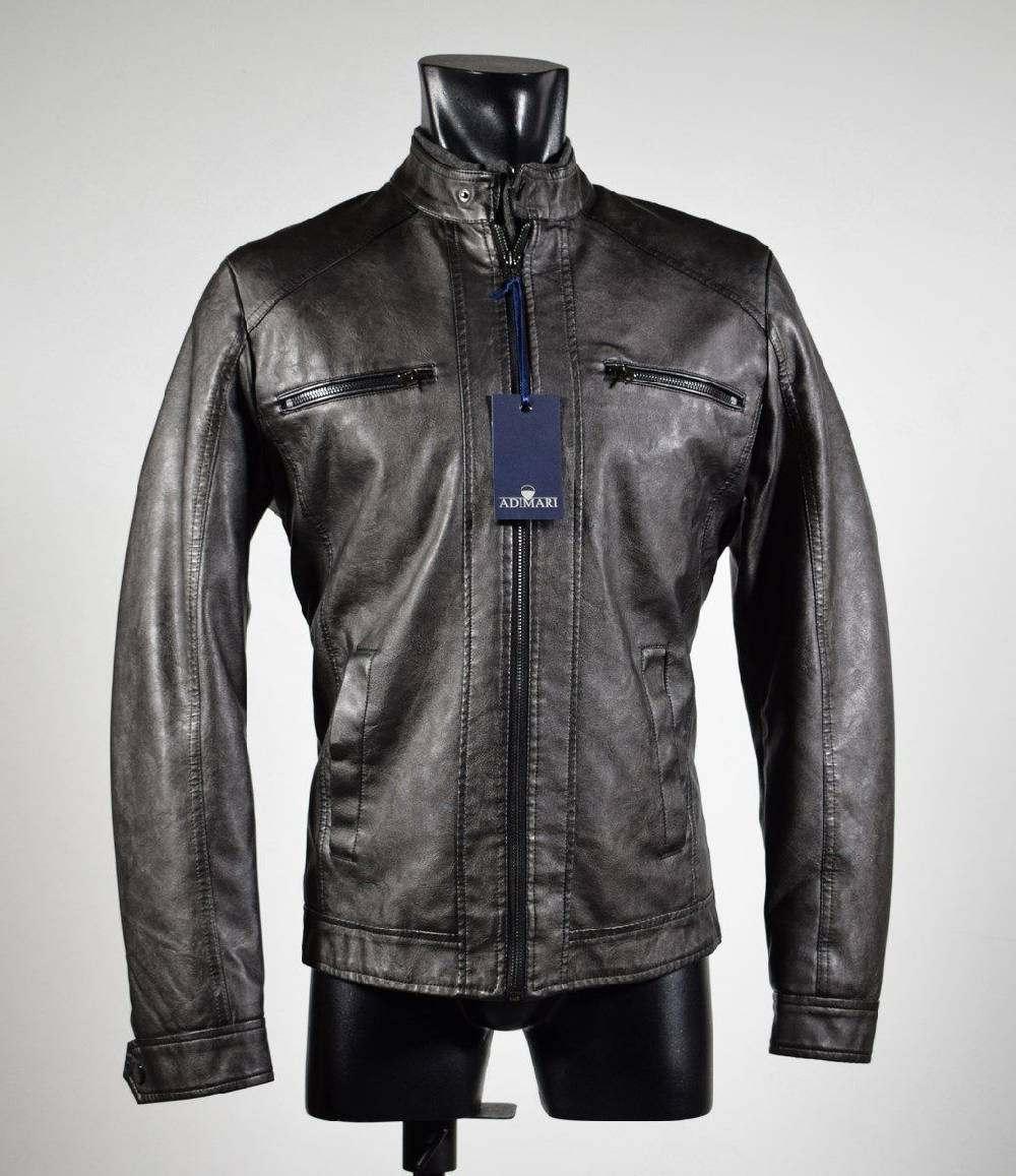 Adimari Giubbino corto a fondo dritto in eco pelle slim fit Offerta Anniversario