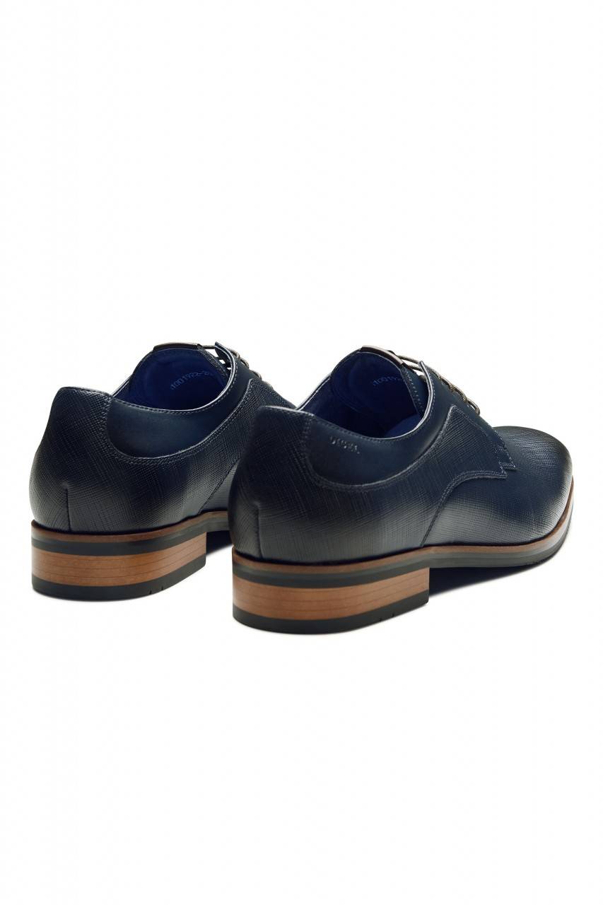 Digel Scarpa elegante derby stringata blu digel in pelle lavorata Smaltimento dello stoccaggio