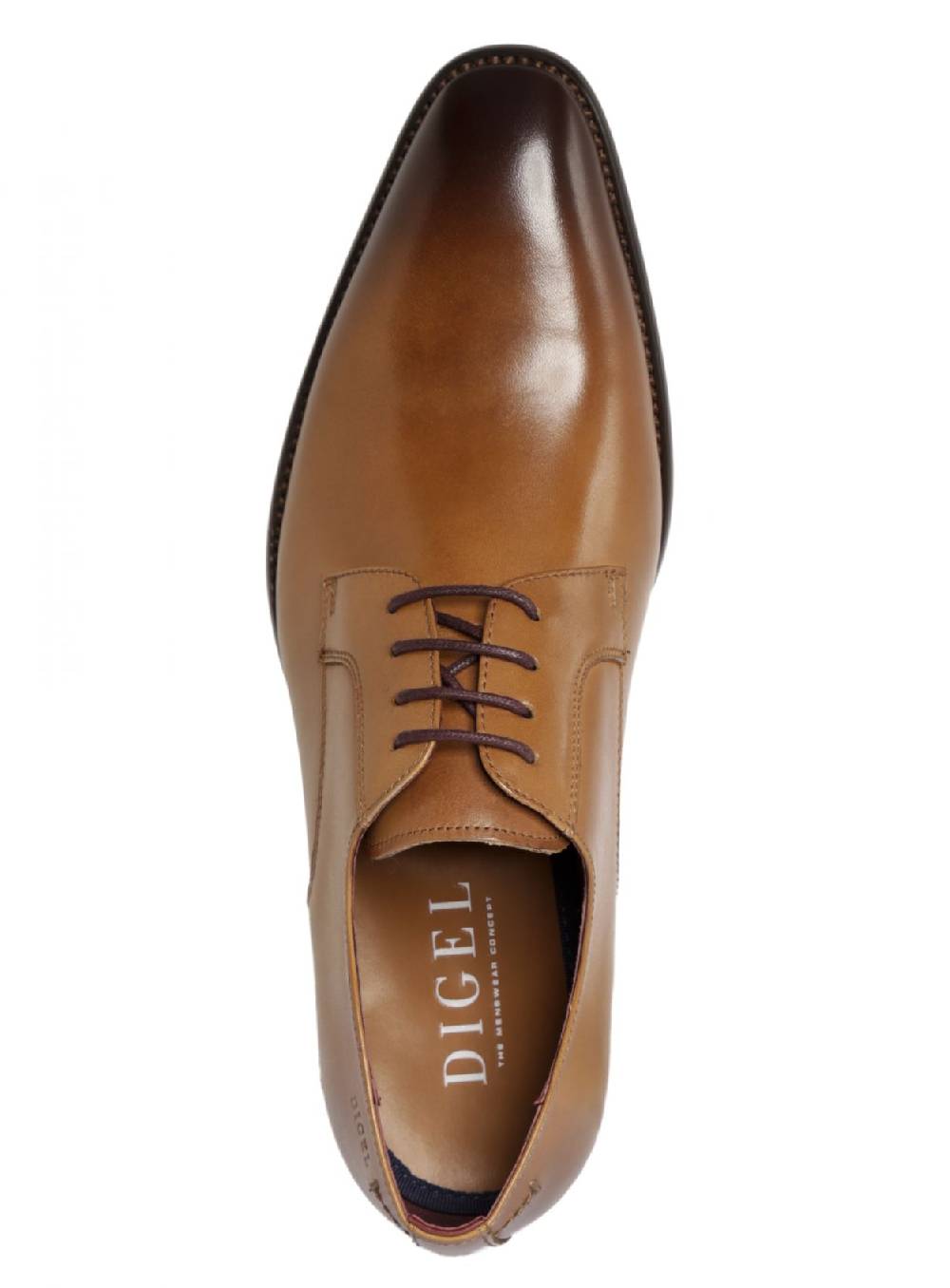 Digel Scarpa stringata digel color cognac in vera pelle Lightning offer