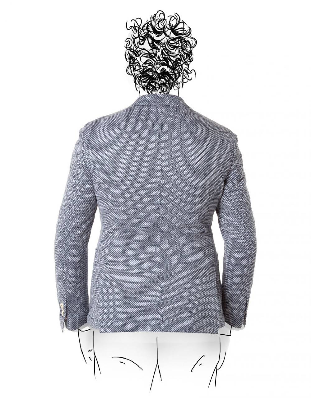 Fradi Giacca slim fit sfoderata fradi in cotone sfoderata micro disegno azzurro Bestseller