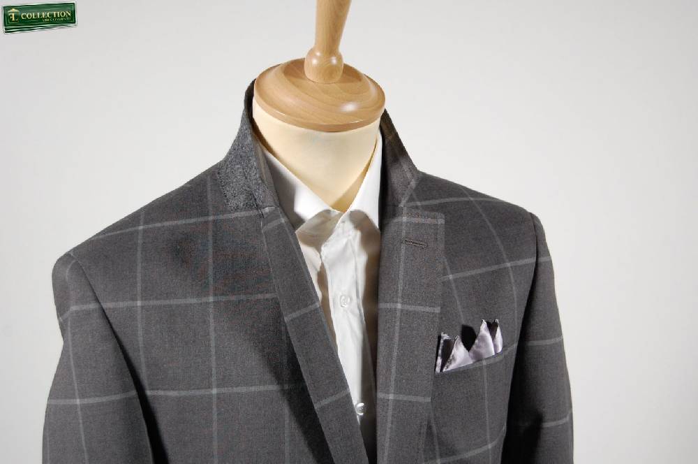 Piero Giachi Giacca blazer a quadri grigio con toppe piero giachi Offerte stagionali