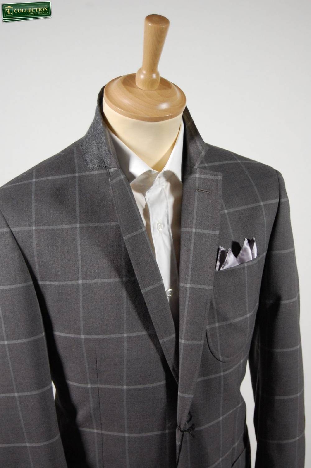Piero Giachi Giacca blazer a quadri grigio con toppe piero giachi Offerte stagionali