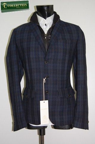 John Barritt Giacca lana slim fit con paravento John Barritt Ritorno libero