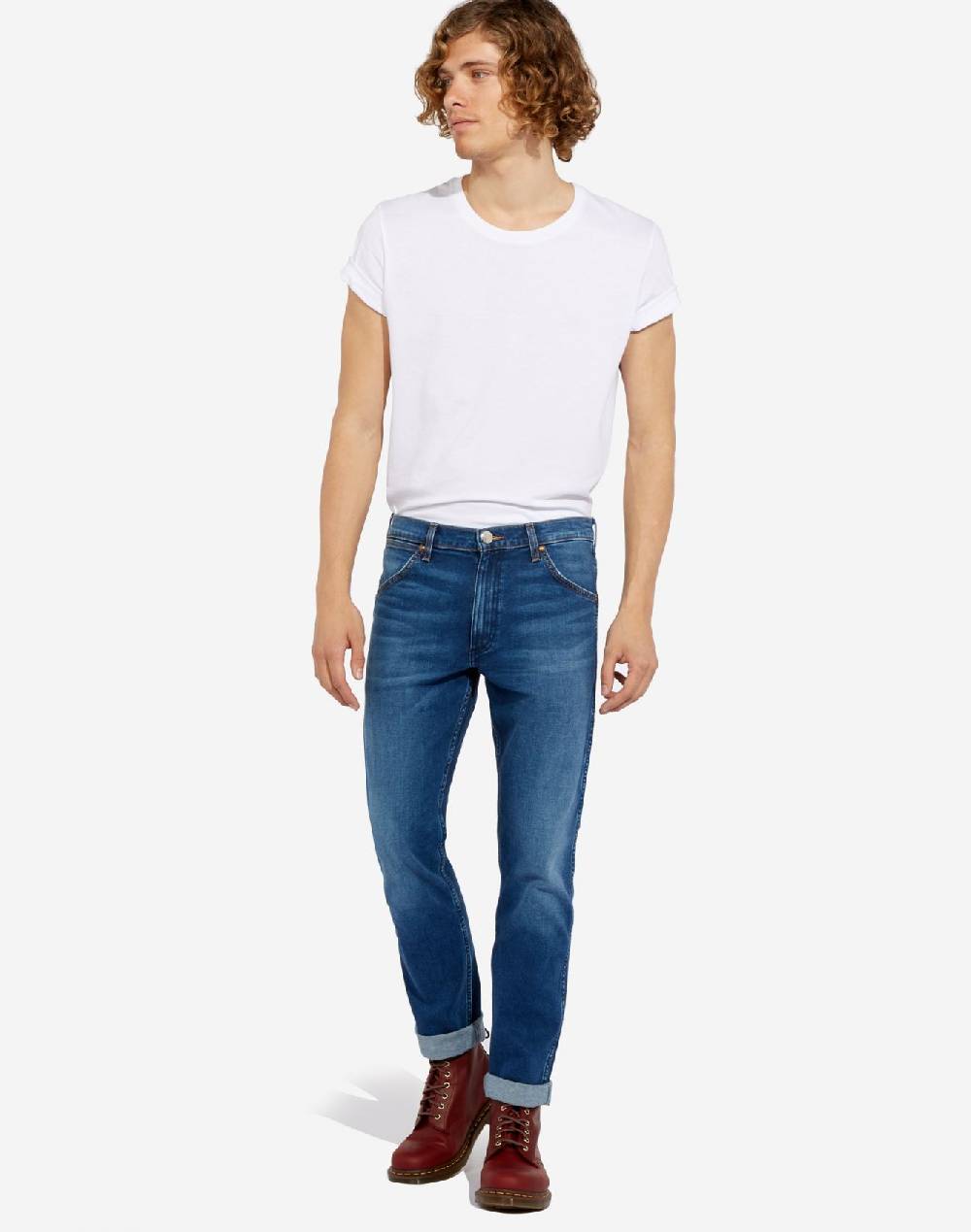 Wrangler Jeans wrangler slim fit a vita alta denim stretch ACQUISTA ORA