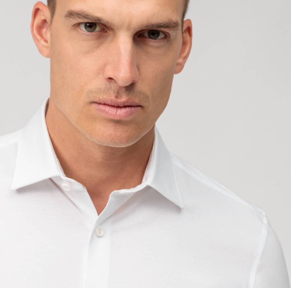 Olymp Camicia olymp bianca in jersey super slim fit Trasporto libero internazionale