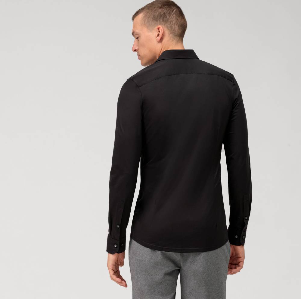 Olymp Camicia olymp nera in jersey super slim fit Officina