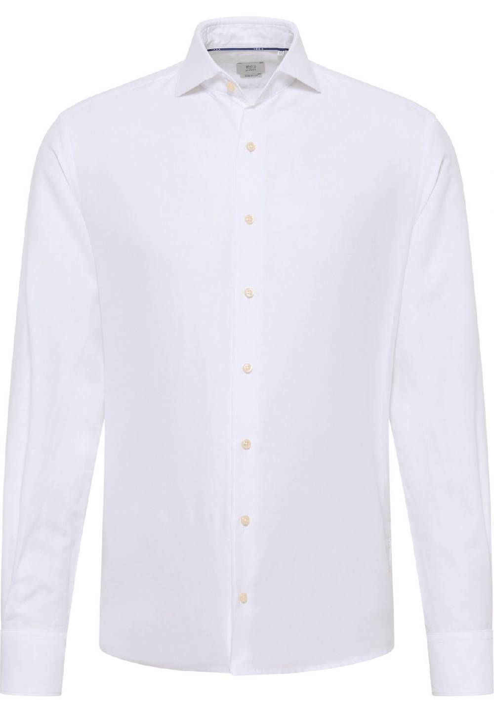 Eterna Camicia eterna in cotone e lino bianca modern fit In vendita