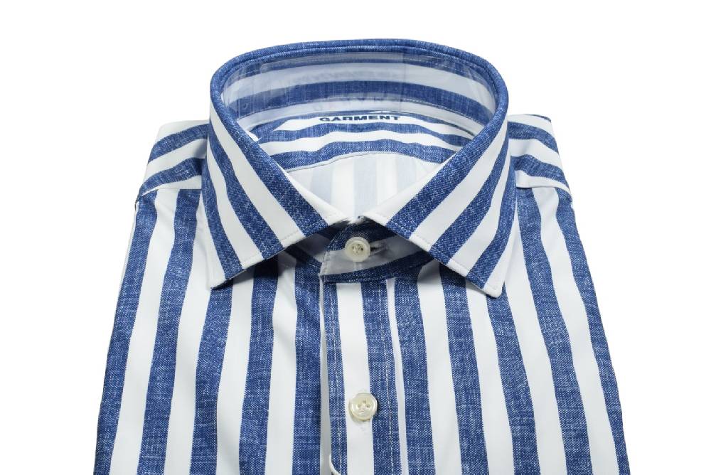 Ingram Camicia a righe blu ingram dynamo tessuto performante vestibilità slim fit 2025