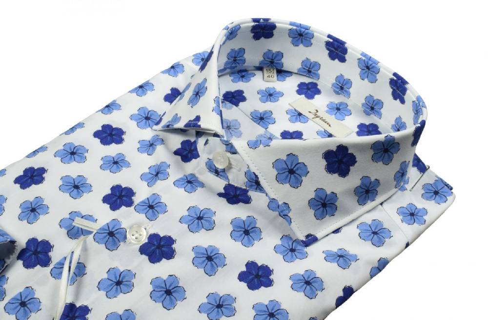 Ingram Camicia ingram slim fit fantasia floreale in puro cotone Italia