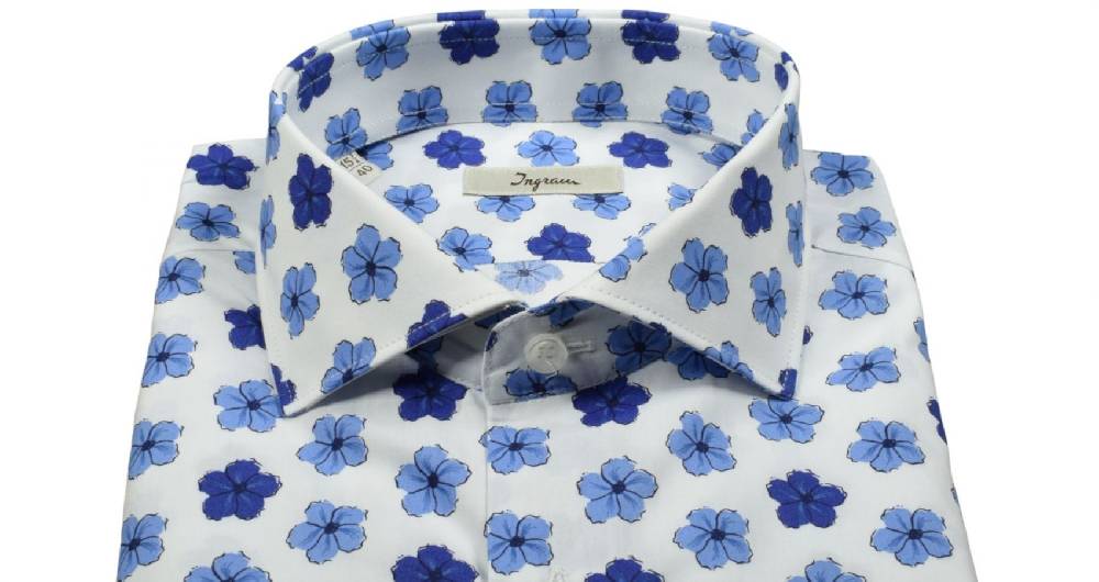 Ingram Camicia ingram slim fit fantasia floreale in puro cotone Italia