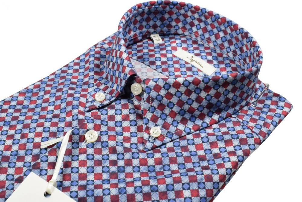 Ingram Camicia ingram button down fantasia geometrica In Linea