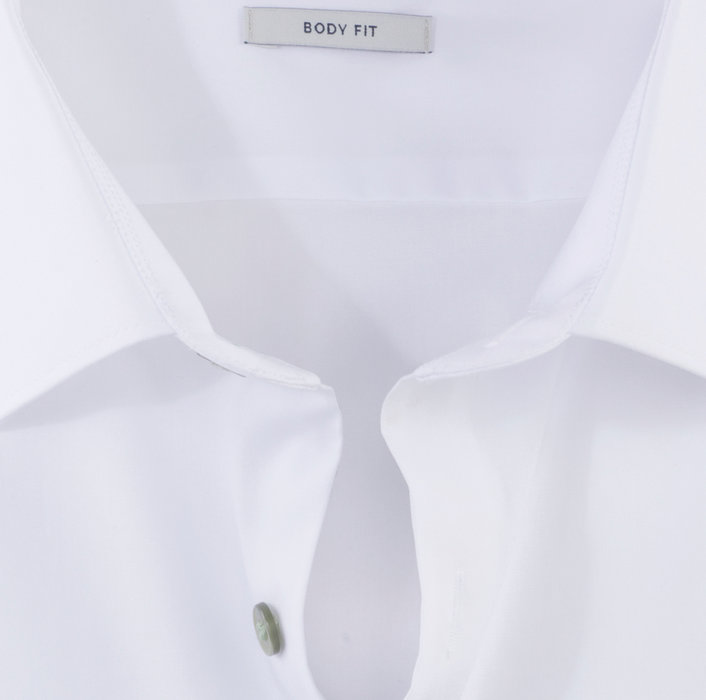 Olymp Camicia olymp bianca slim fit con bottoni verde Promozione