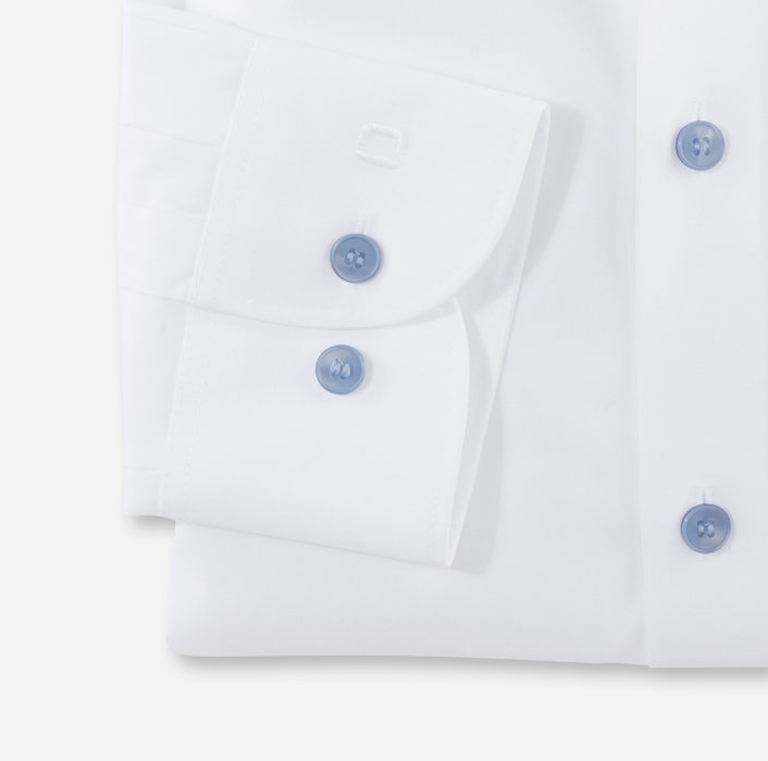 Olymp Camicia elegante bianca olymp slim fit con bottoni azzurro Spedizione Gratuita