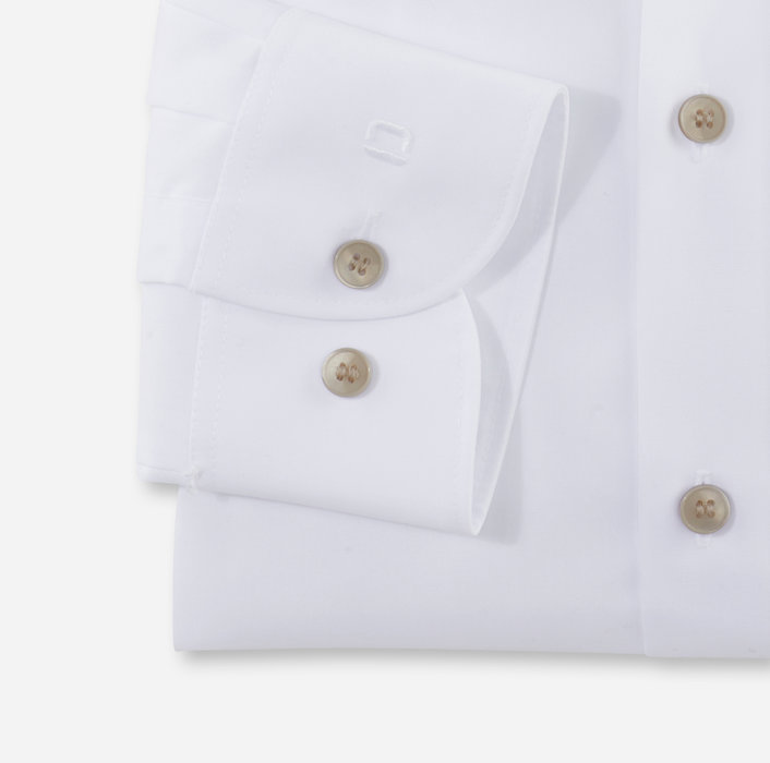 Olymp Camicia olymp bianca slim fit con bottoni beige Pezzi Unici