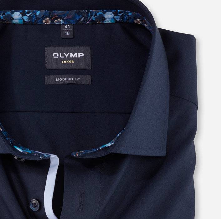 Olymp Camicia blu scuro olymp luxor puro cotone facile stiro Acquista Ora