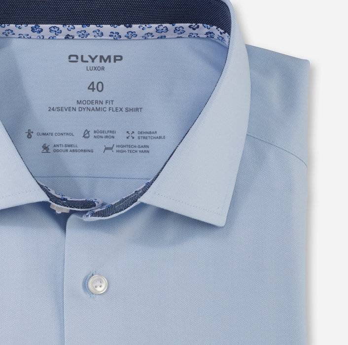 Olymp Camicia olymp celeste modern fit dynamic flex Fino Al -60%