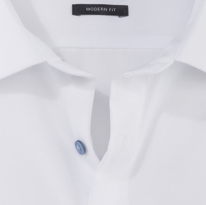 Olymp Camicia bianca olymp modern fit con bottoni azzurro Sottocosto