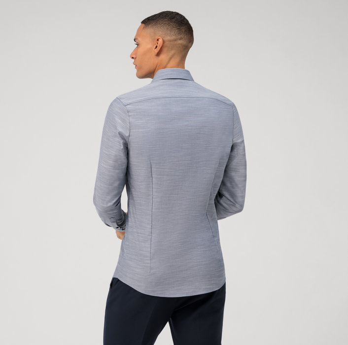 Olymp Camicia olymp blu marine level five slim fit cotone stretch Novità