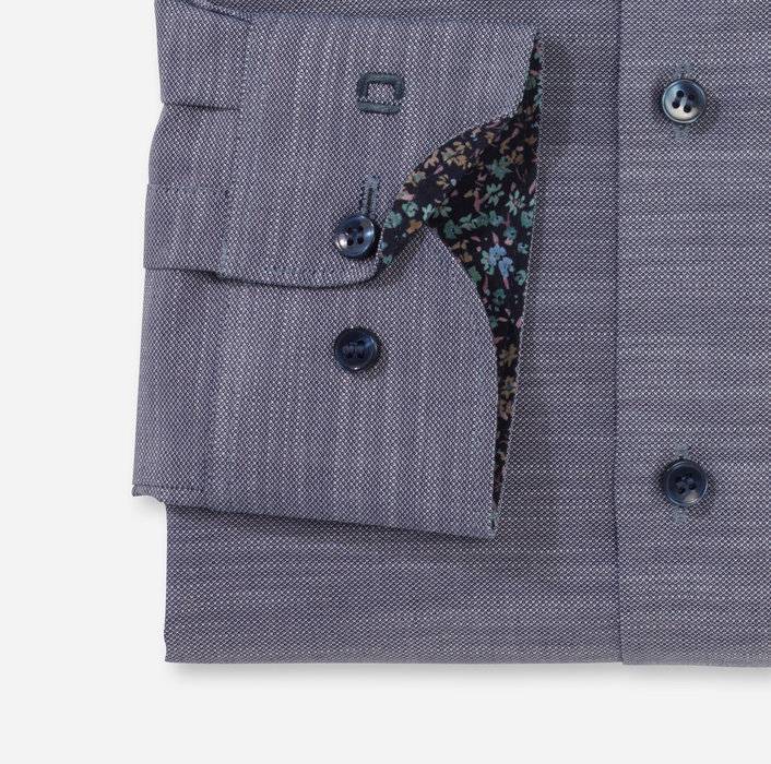 Olymp Camicia olymp blu marine level five slim fit cotone stretch Novità