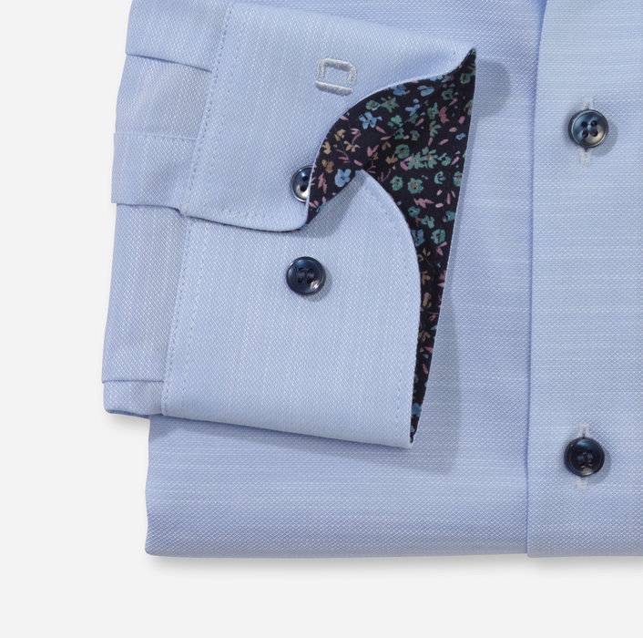 Olymp Camicia olymp celeste level five slim fit cotone stretch Sconto